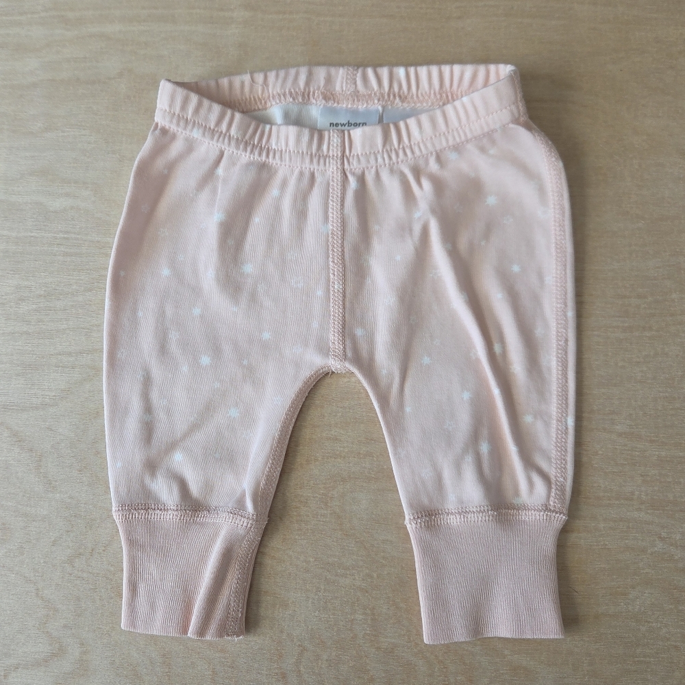 Hanna Andersson Blush Pink Pants Starburst Size Newborn
